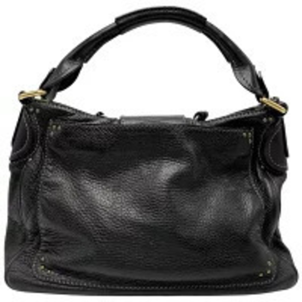 Chloe Paddington Handbag Shoulder Bag Leather Black Gold - Picture 2 of 10